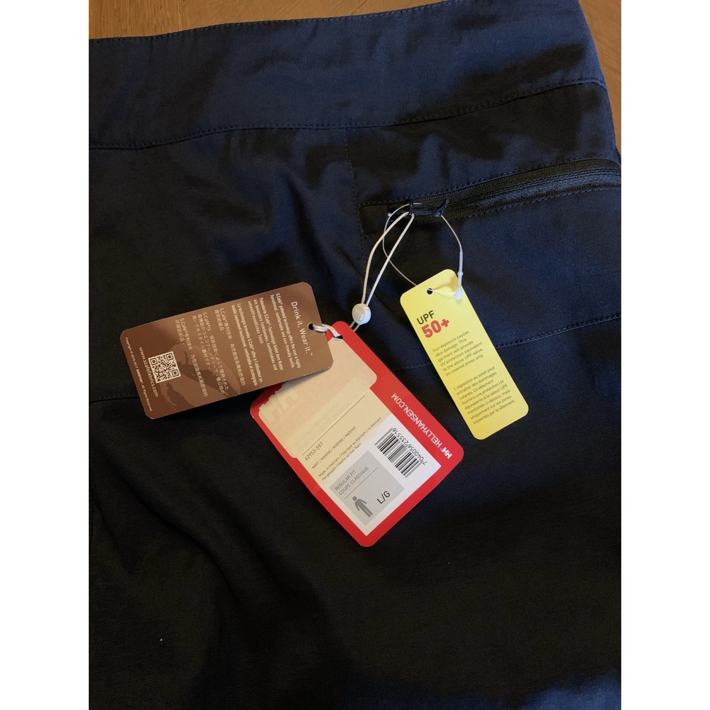 NWT Helly Hansen Solen Water Shorts Recycled 36x9.5" Unlined - Men's L Navy - Picture 8 of 15